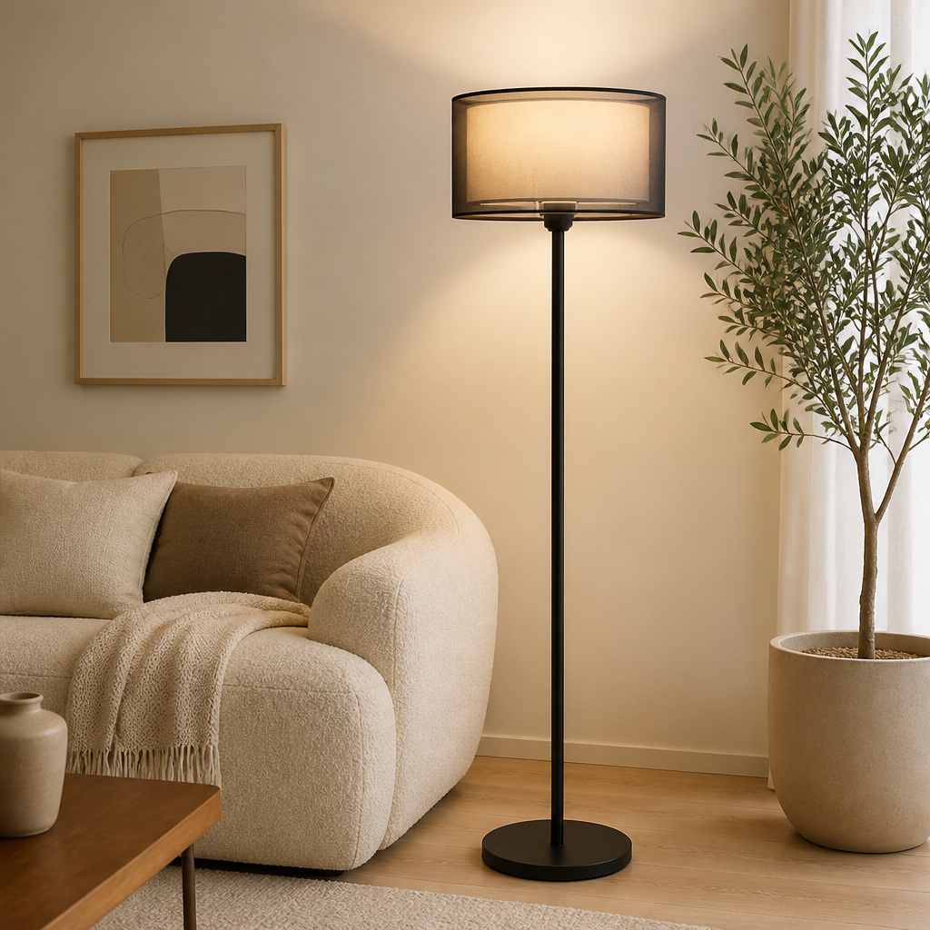 Scandinavian Fabric LED Floor Lamp