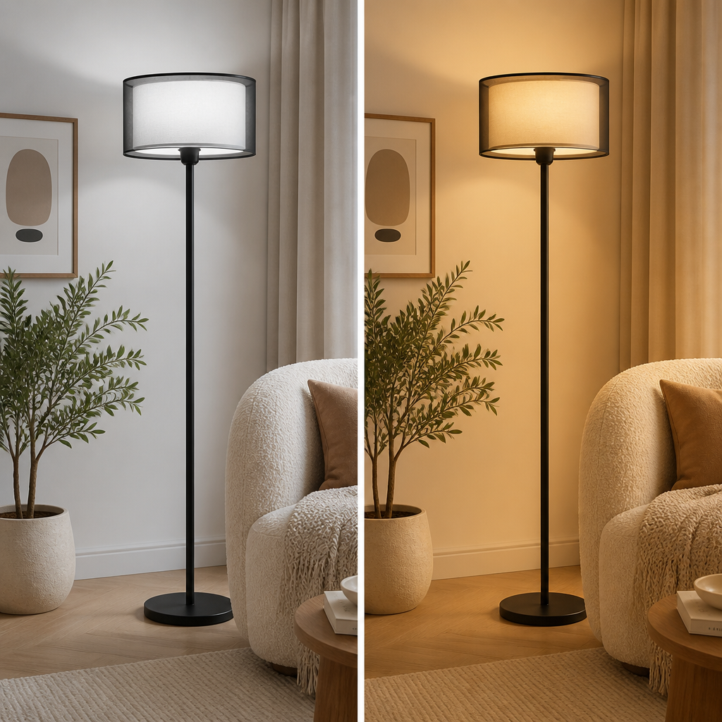 Scandinavian Fabric LED Floor Lamp