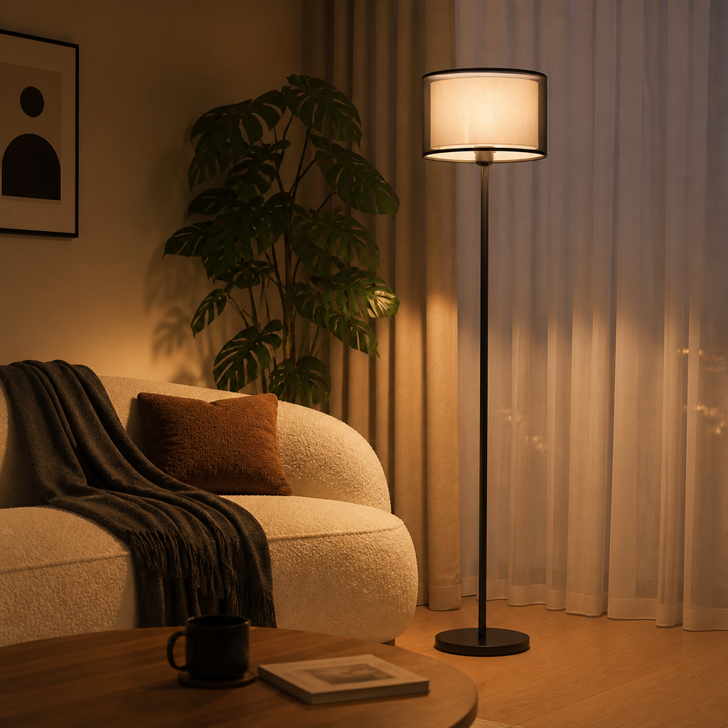 Scandinavian Fabric LED Floor Lamp
