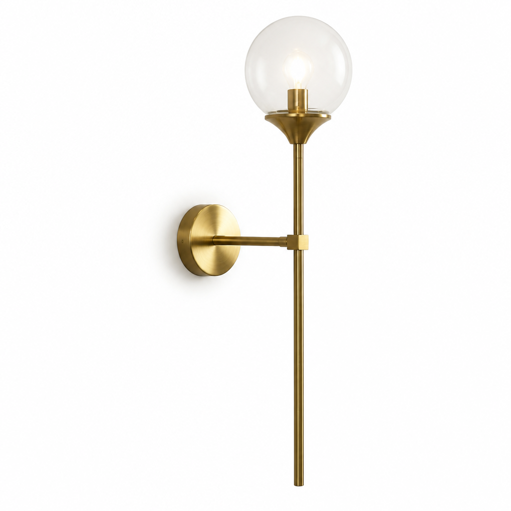 Scandinavian Glass Globe Wall Sconce