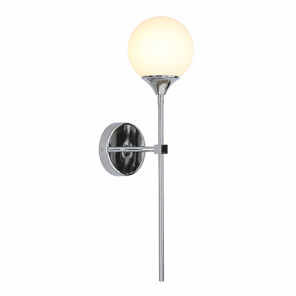 Scandinavian Glass Globe Wall Sconce