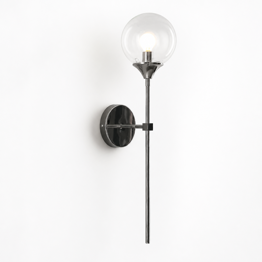 Scandinavian Glass Globe Wall Sconce