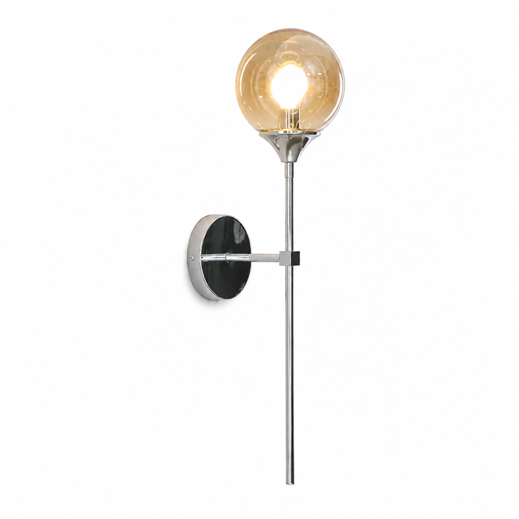 Scandinavian Glass Globe Wall Sconce