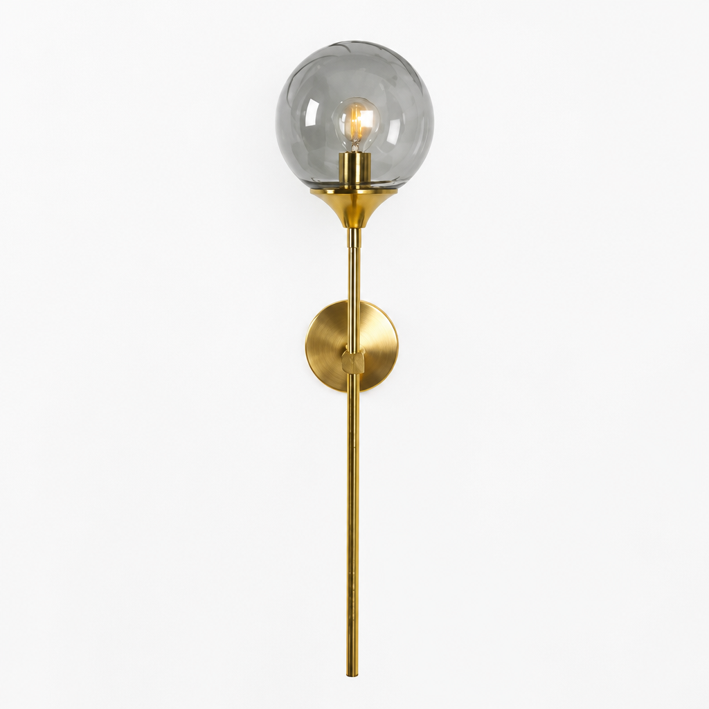 Scandinavian Glass Globe Wall Sconce