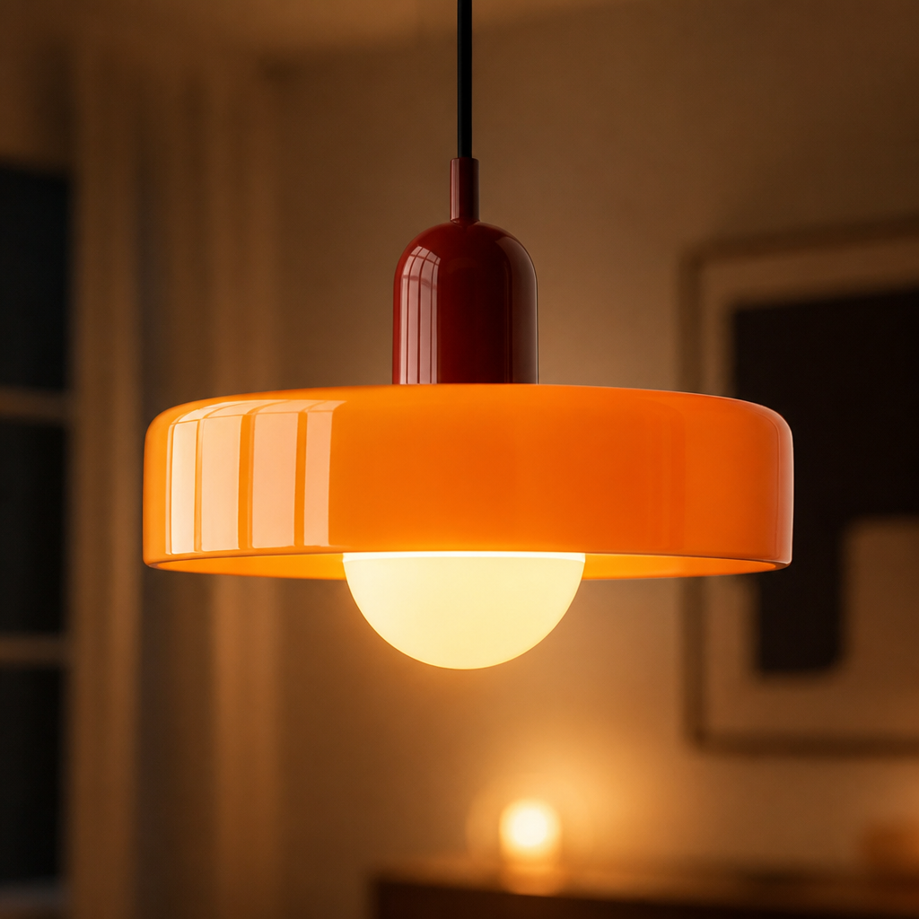 Scandinavian Glass Hand-Blown Pendant Light