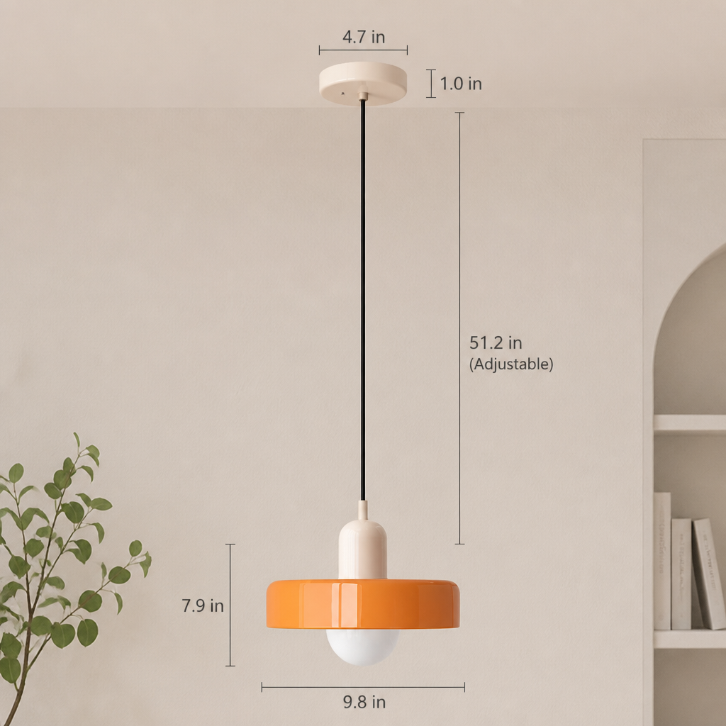 Scandinavian Glass Hand-Blown Pendant Light
