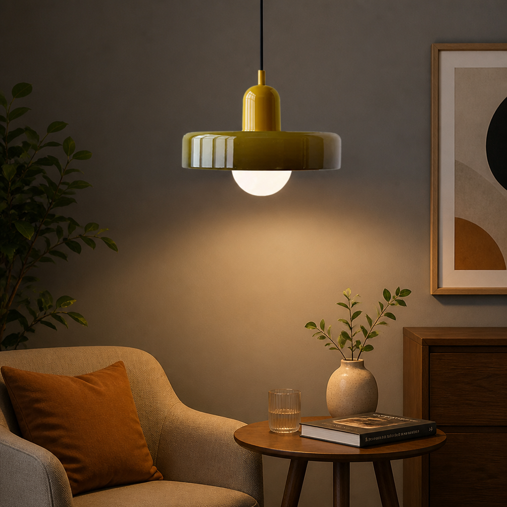 Scandinavian Glass Hand-Blown Pendant Light