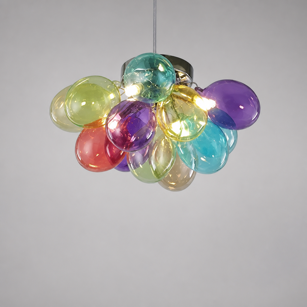 Scandinavian Glass LED Bubble Pendant Light