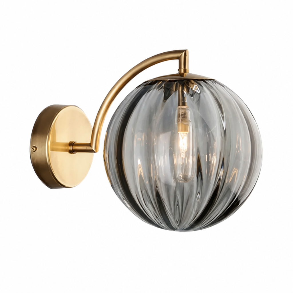 Scandinavian Glass LED Globe Wall Sconce