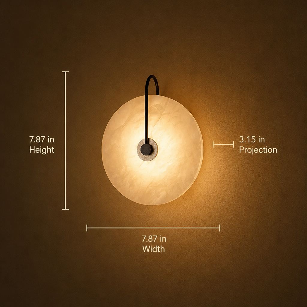 Scandinavian Glass LED Moon Wall Sconce
