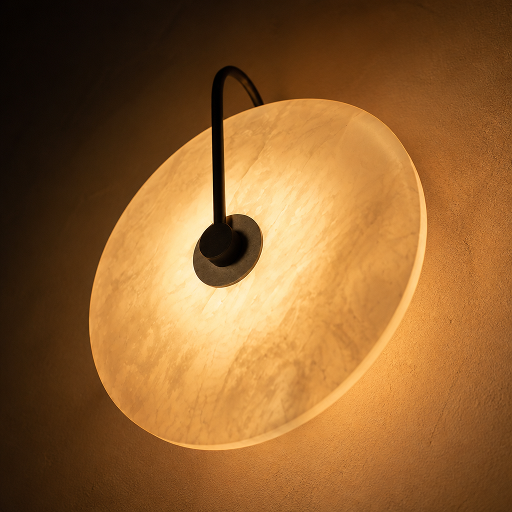 Scandinavian Glass LED Moon Wall Sconce