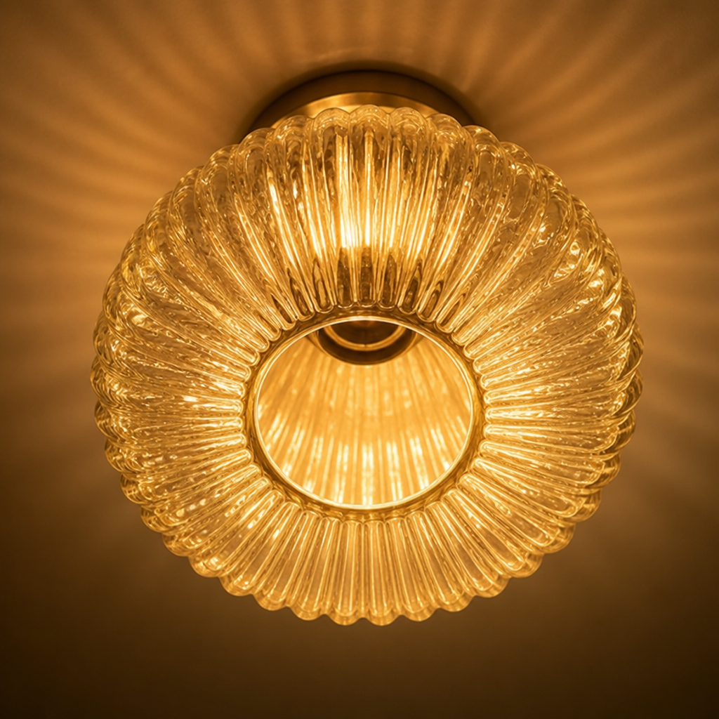 Scandinavian Glass LED Round Wall Sconce