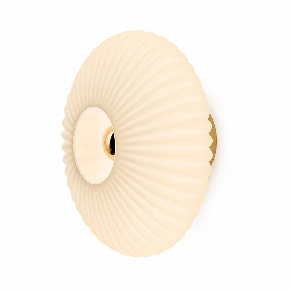 Scandinavian Glass LED Round Wall Sconce