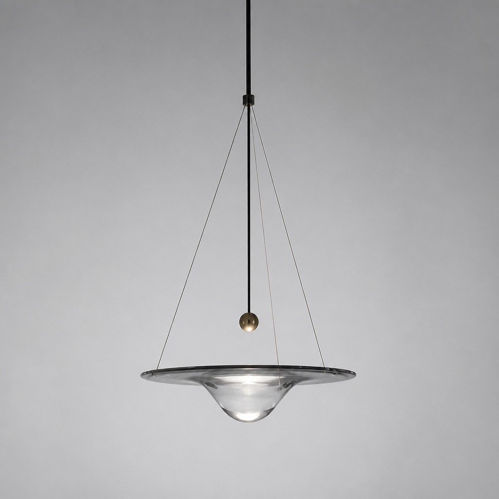 Scandinavian Glass LED Water Droplet Pendant Light