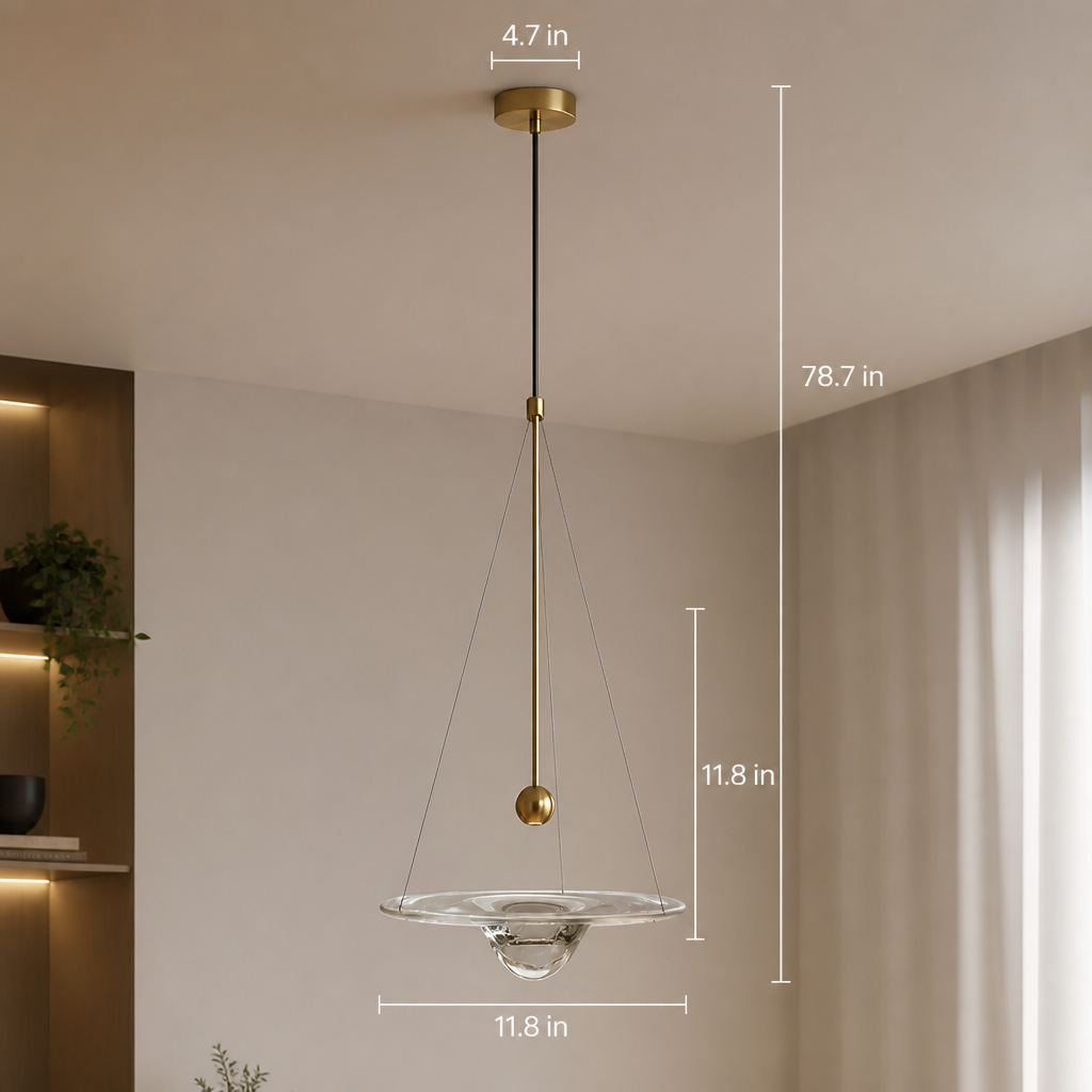 Scandinavian Glass LED Water Droplet Pendant Light