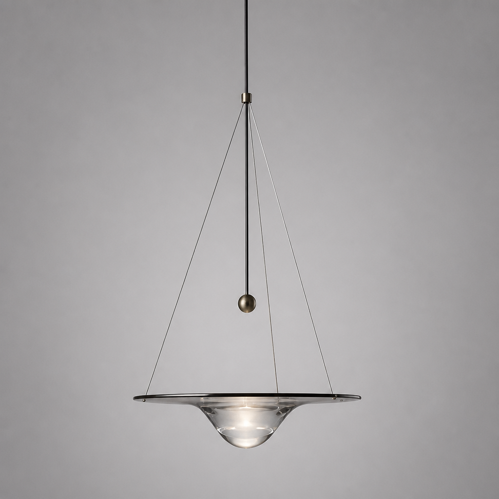 Scandinavian Glass LED Water Droplet Pendant Light