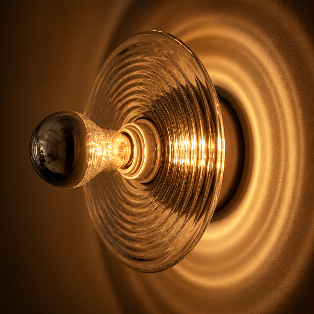 Scandinavian Glass LED Water Ripple Wall Sconce