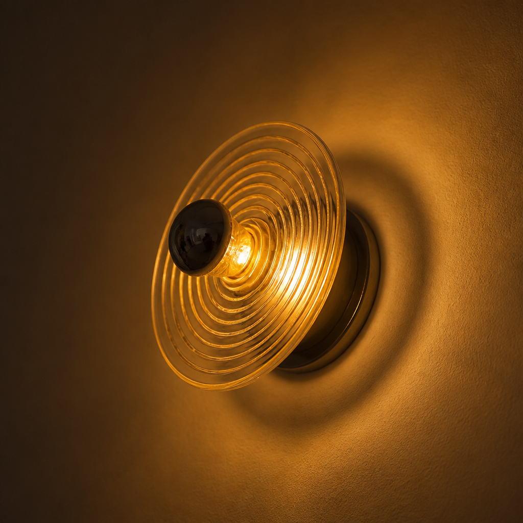 Scandinavian Glass LED Water Ripple Wall Sconce