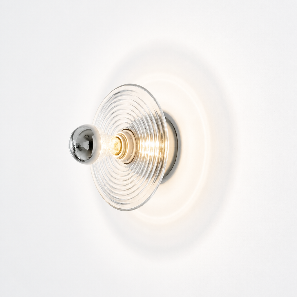 Scandinavian Glass LED Water Ripple Wall Sconce