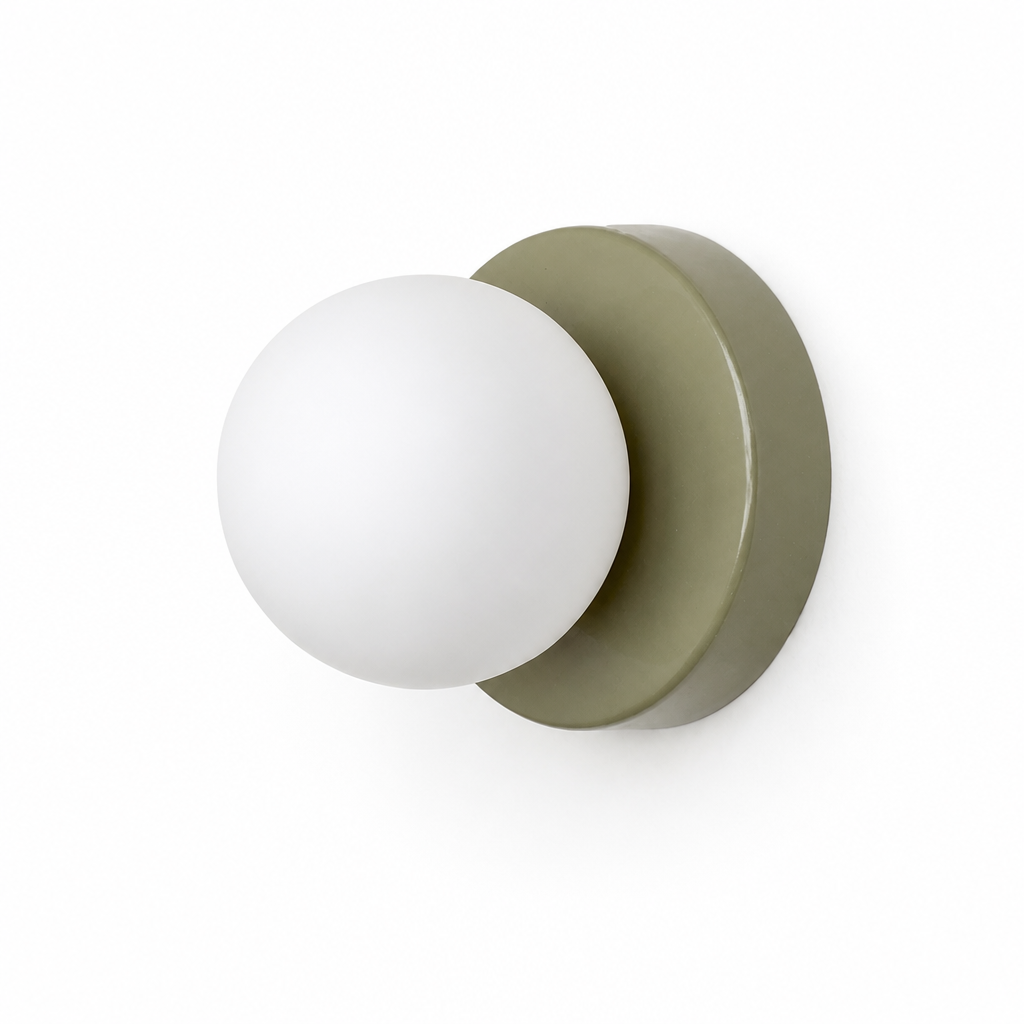 Scandinavian Glass Orb Wall Sconce