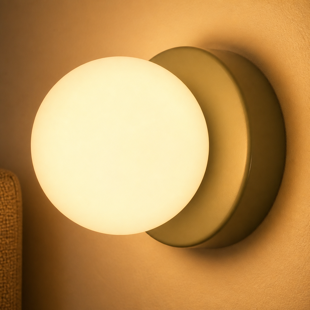 Scandinavian Glass Orb Wall Sconce