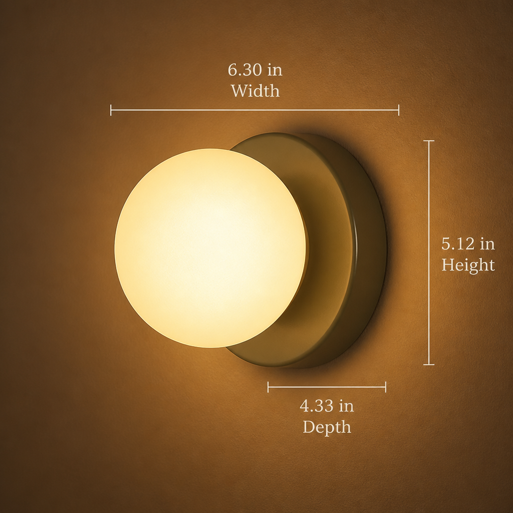 Scandinavian Glass Orb Wall Sconce