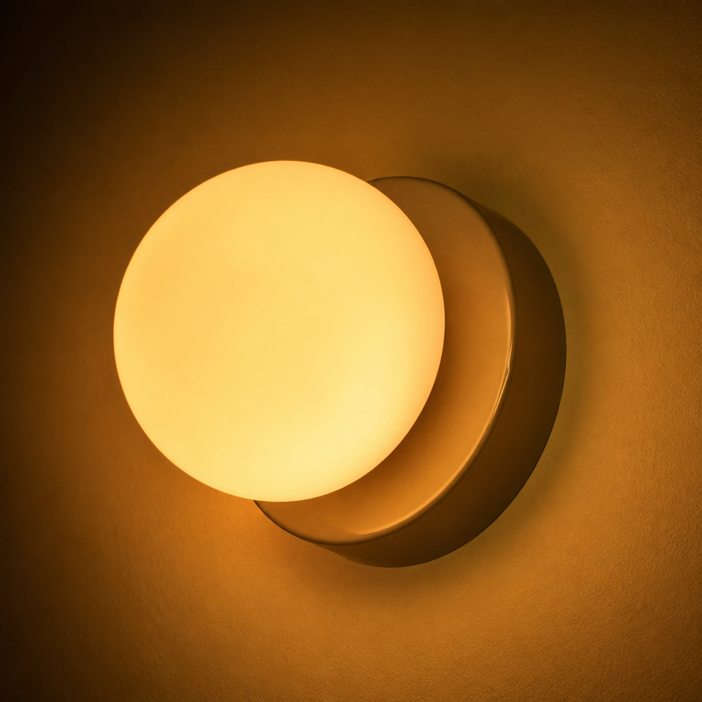 Scandinavian Glass Orb Wall Sconce