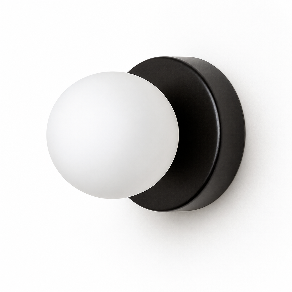 Scandinavian Glass Orb Wall Sconce