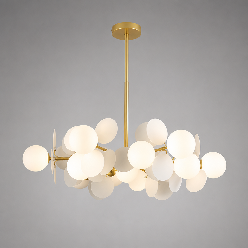 Scandinavian Glass Petal Pendant Light