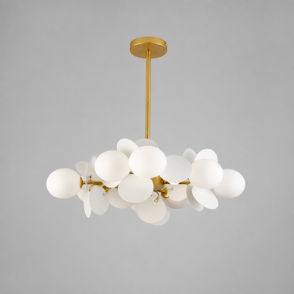 Scandinavian Glass Petal Pendant Light