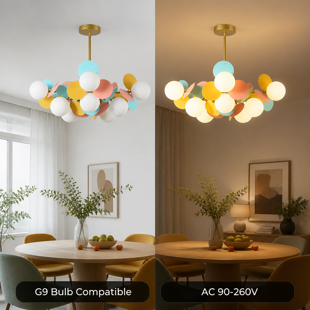 Scandinavian Glass Petal Pendant Light