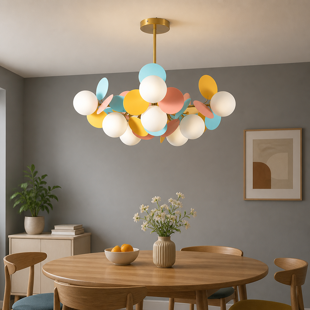 Scandinavian Glass Petal Pendant Light