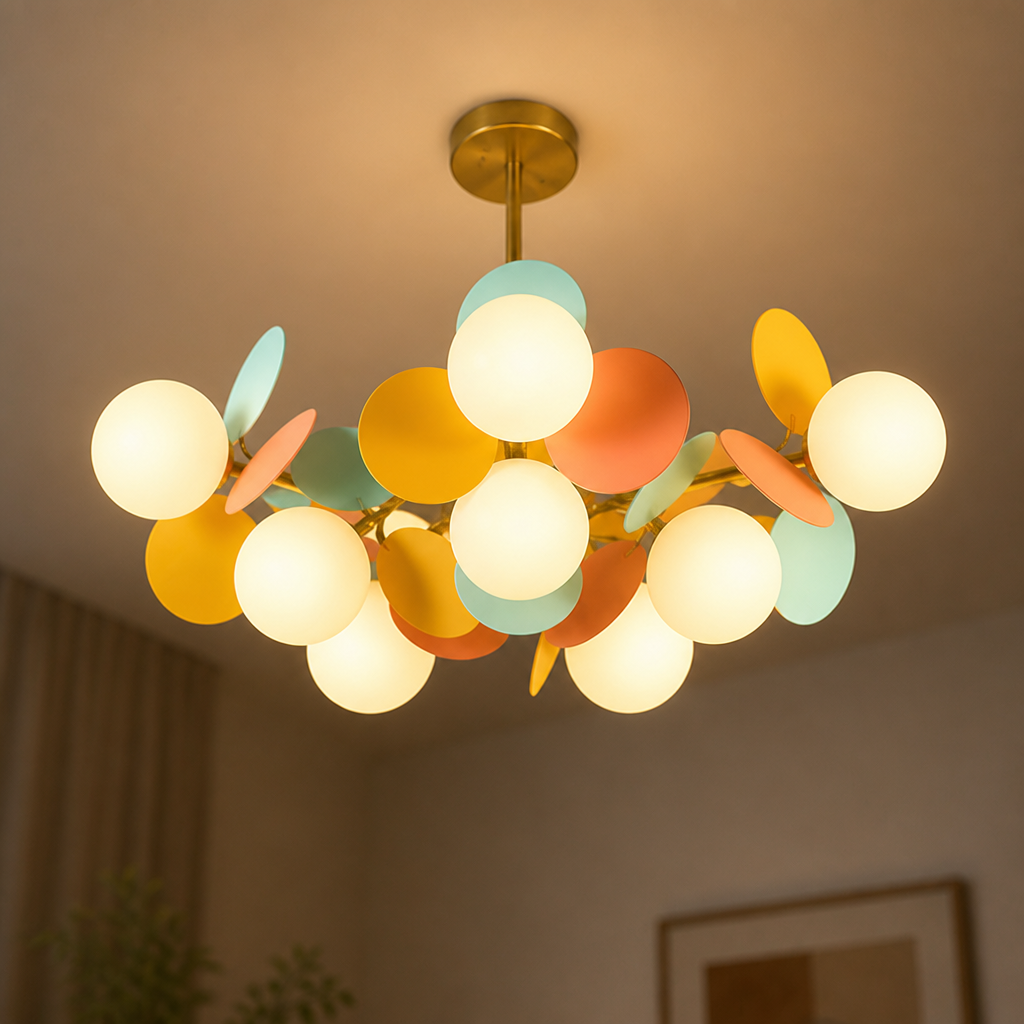 Scandinavian Glass Petal Pendant Light