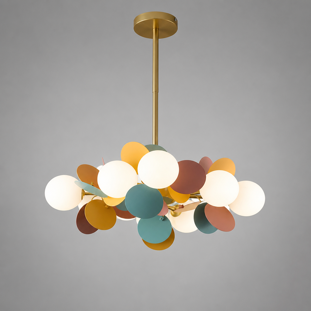 Scandinavian Glass Petal Pendant Light