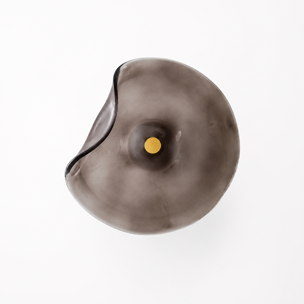 Scandinavian Glass Round Wall Sconce