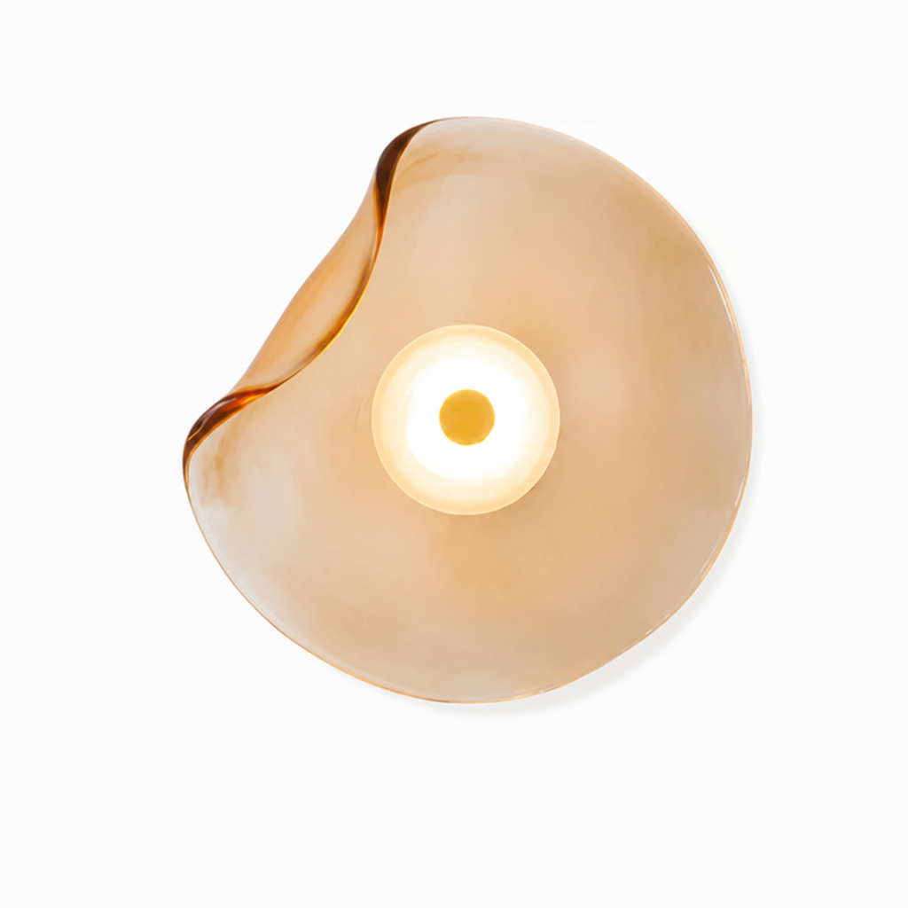 Scandinavian Glass Round Wall Sconce