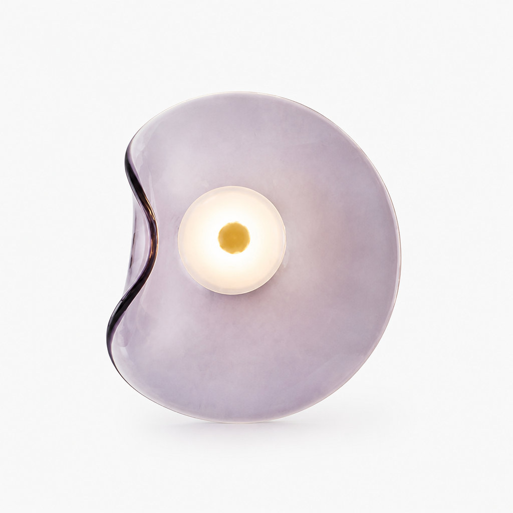 Scandinavian Glass Round Wall Sconce