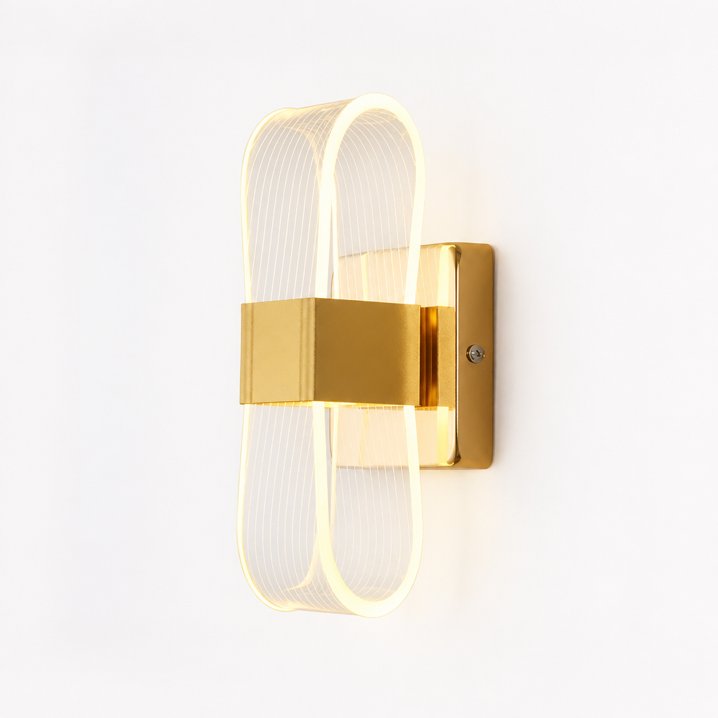 Scandinavian Gold LED Wall Sconce