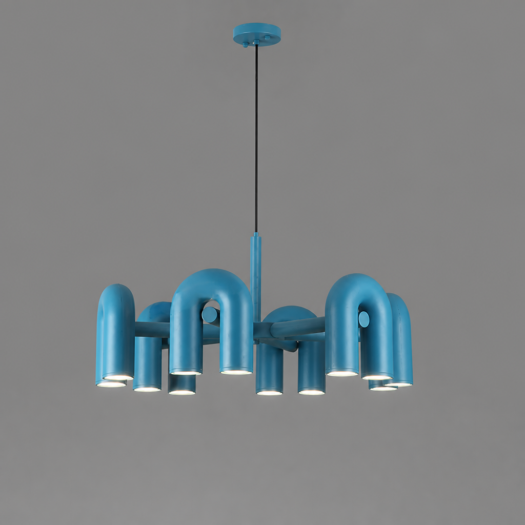 Scandinavian Iron & Acrylic LED U-Shaped Chandelier