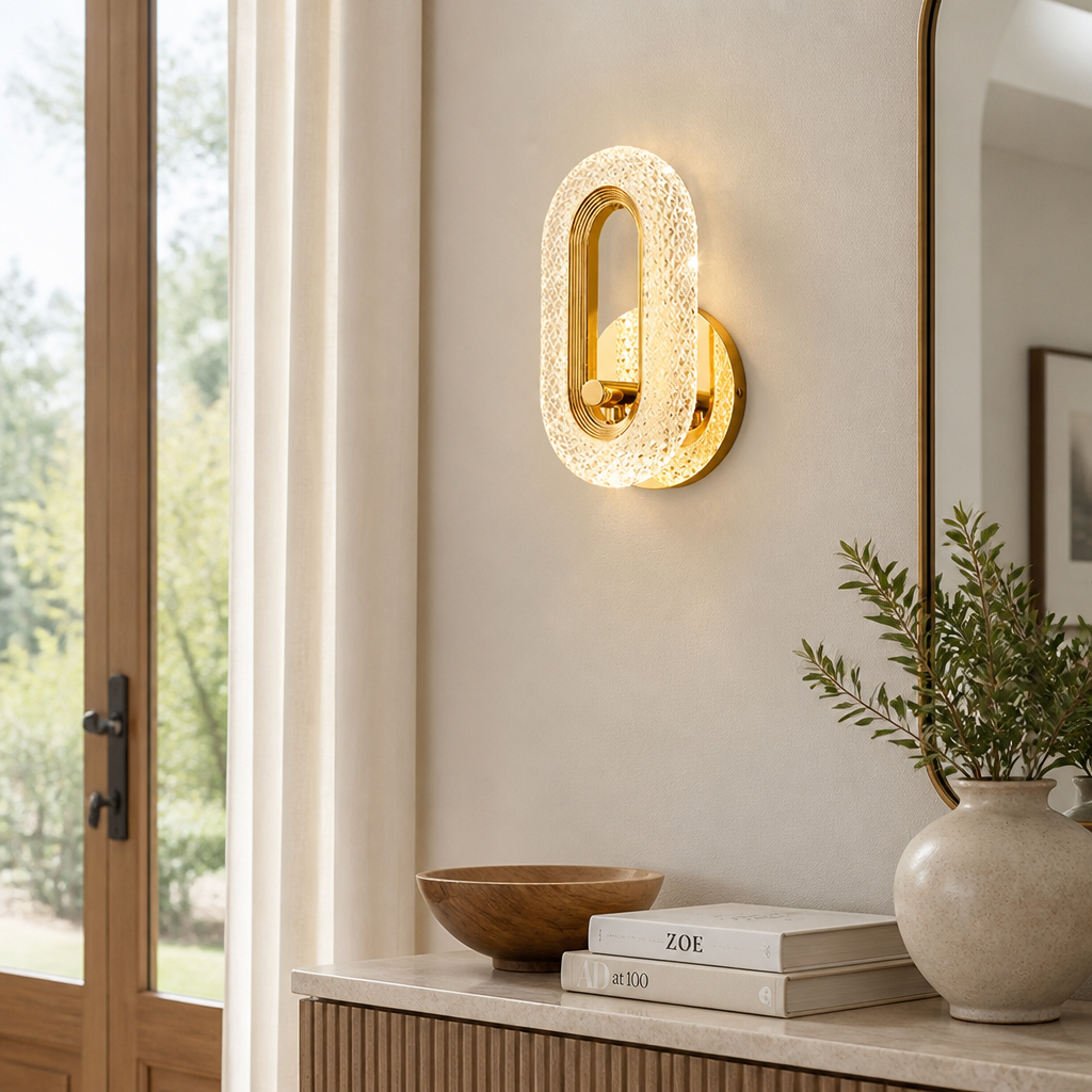 Scandinavian Iron & Acrylic LED Wall Sconce