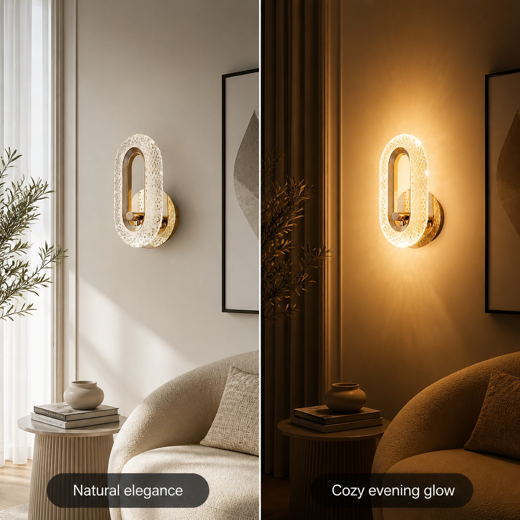 Scandinavian Iron & Acrylic LED Wall Sconce