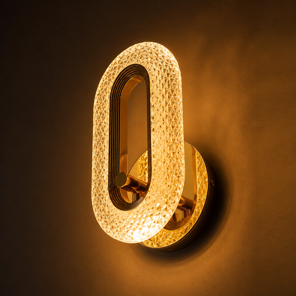 Scandinavian Iron & Acrylic LED Wall Sconce