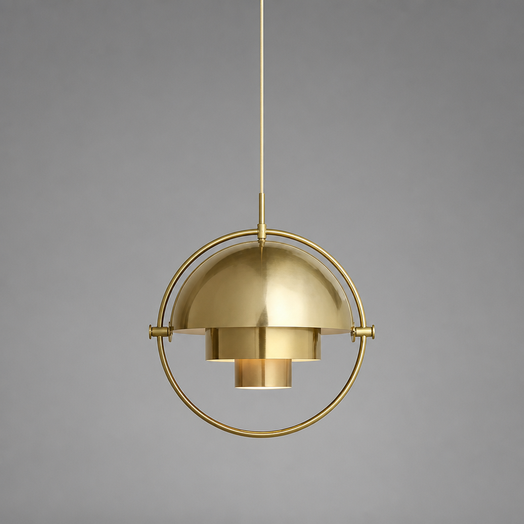 Scandinavian Iron & Glass Pendant Light