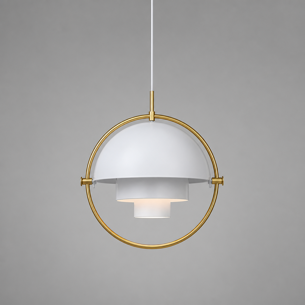 Scandinavian Iron & Glass Pendant Light