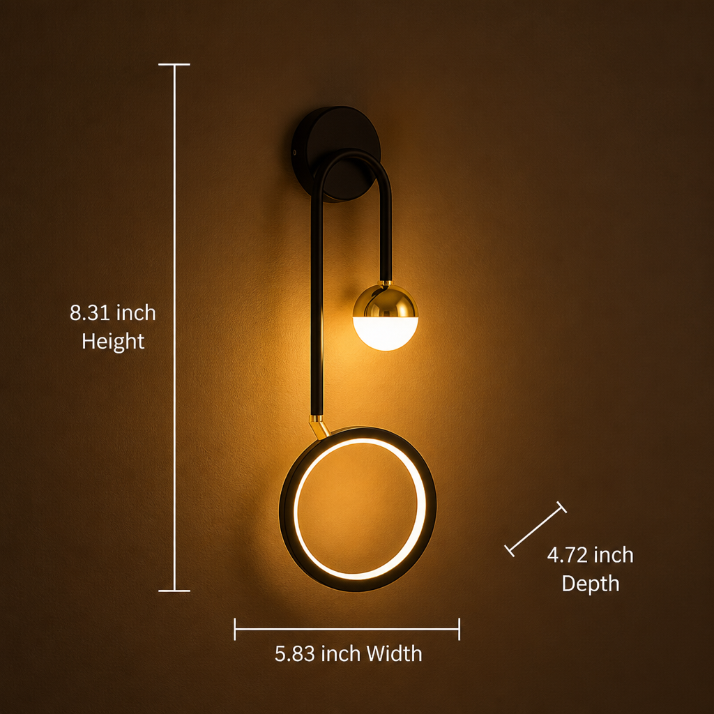 Scandinavian Iron LED Ball Wall Sconce