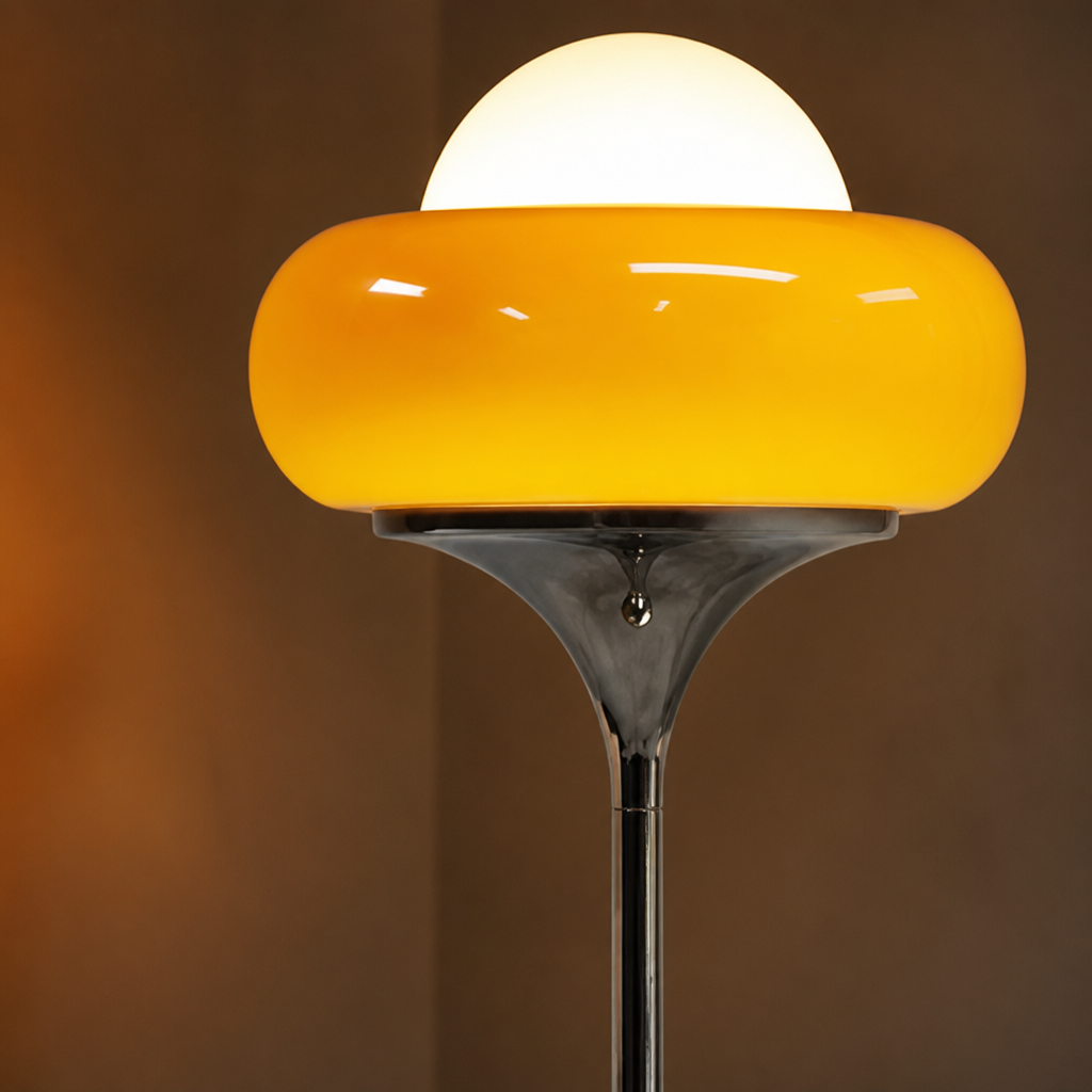 Scandinavian Iron LED Egg Tart Floor Lamp