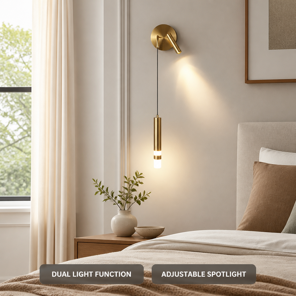Scandinavian Iron LED Reading Spot Wall Sconce