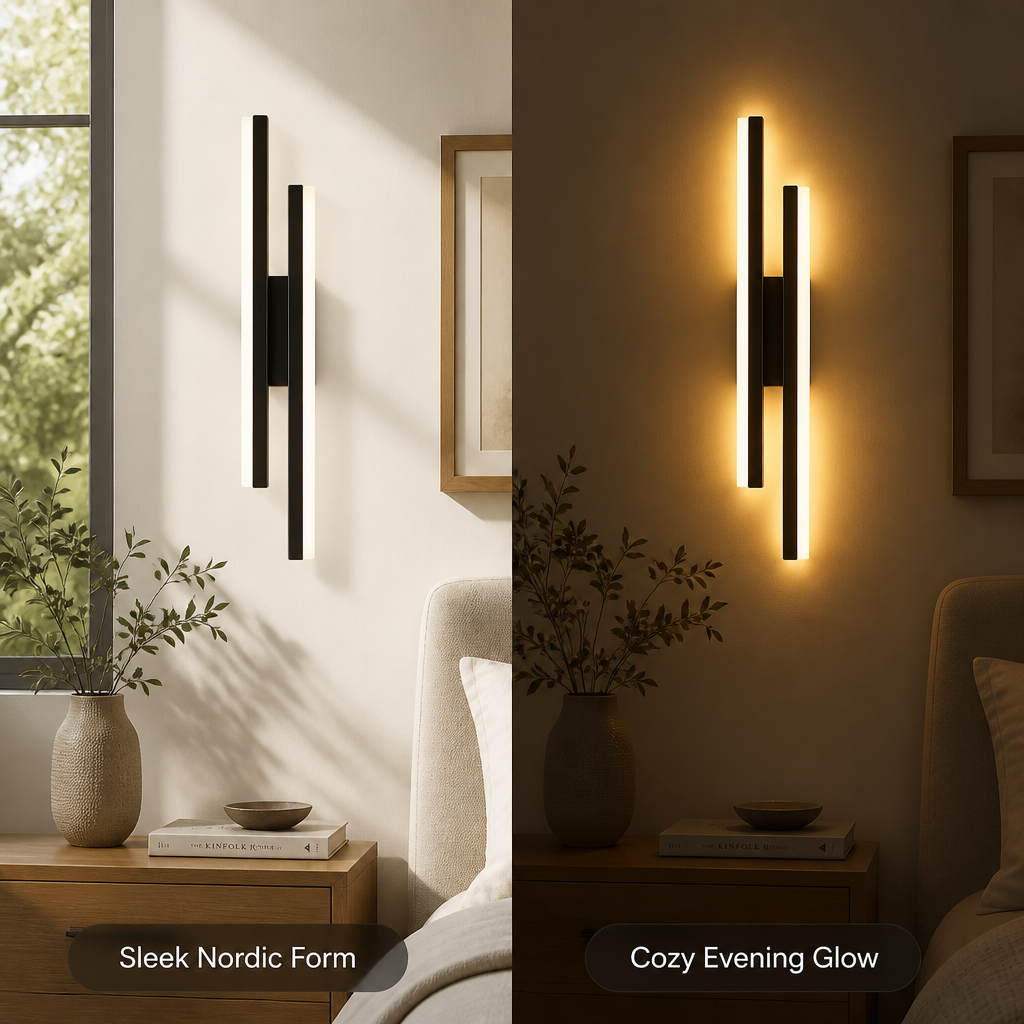 Scandinavian Iron LED Slim Wall Sconce