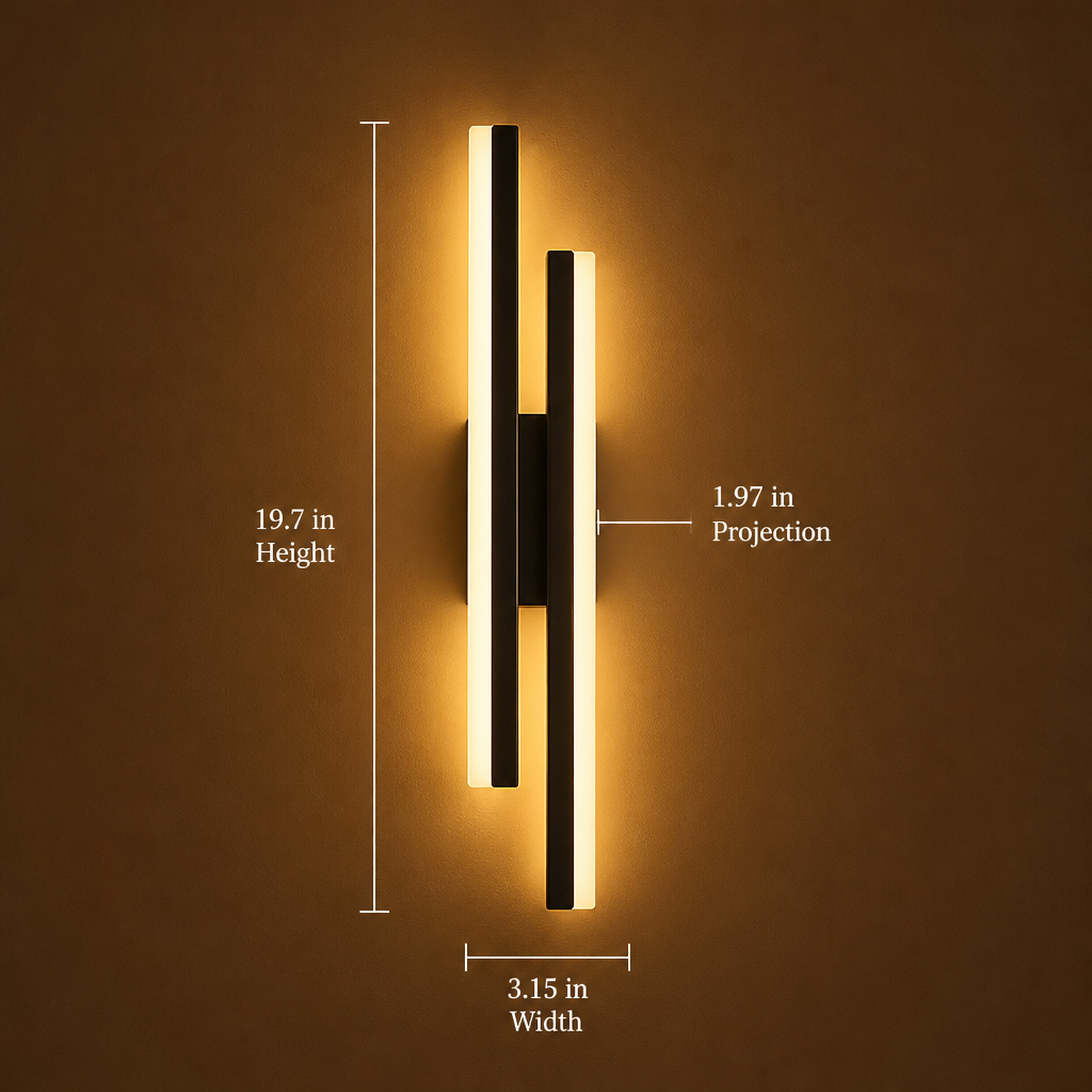 Scandinavian Iron LED Slim Wall Sconce
