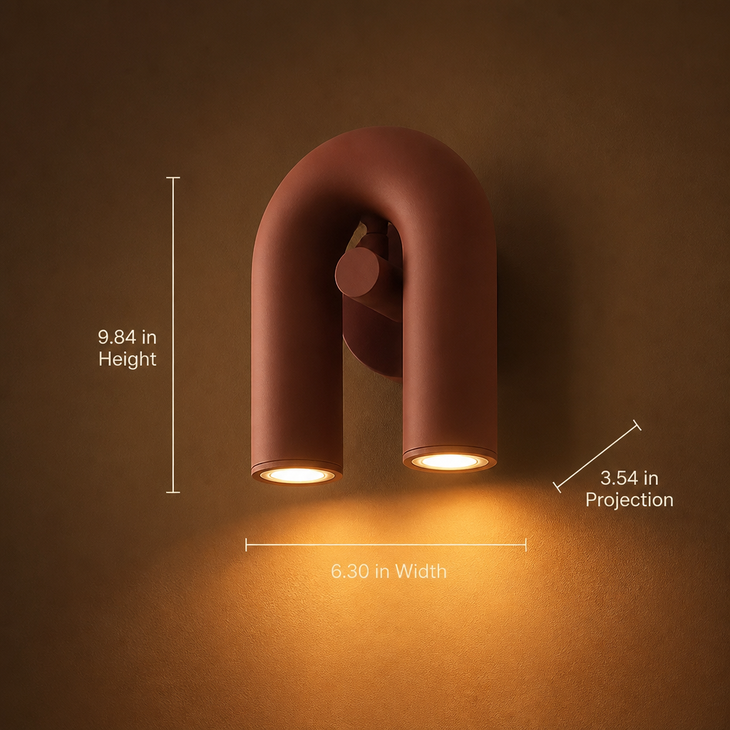 Scandinavian Iron LED U-Shaped Wall Sconce